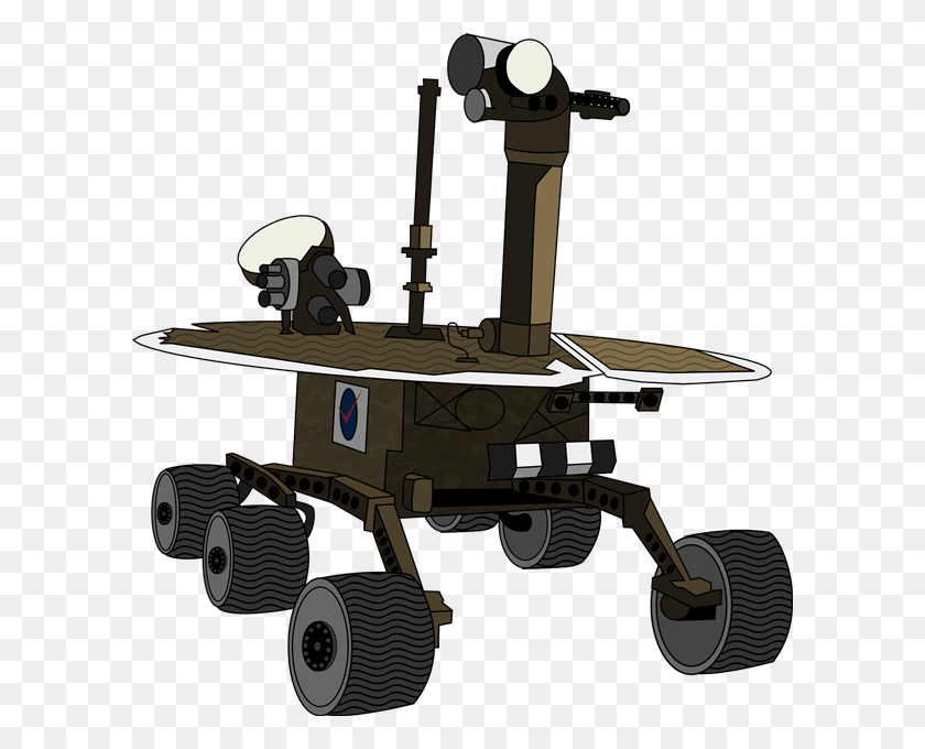 600x620 Clip Art Robot On Mars Clipart Mars Rover Clipart, Vehicle, Transportation, Weapon HD PNG Download