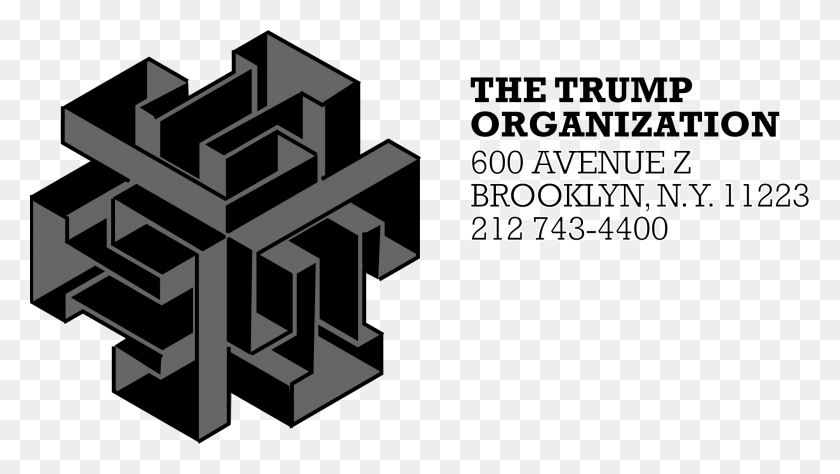2000x1064 Clip Art Royalty Free Library Trump Svg Symbol Trump Organization Logo, Cross, Stencil, Text HD PNG Download