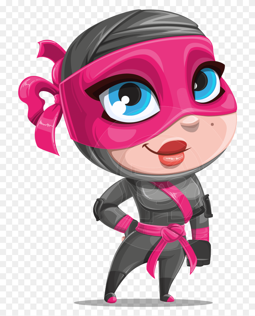 722x981 Clip Art Royalty Free Stock Girl At Getdrawings Com Ninja Girl, Toy, Helmet, Clothing HD PNG Download