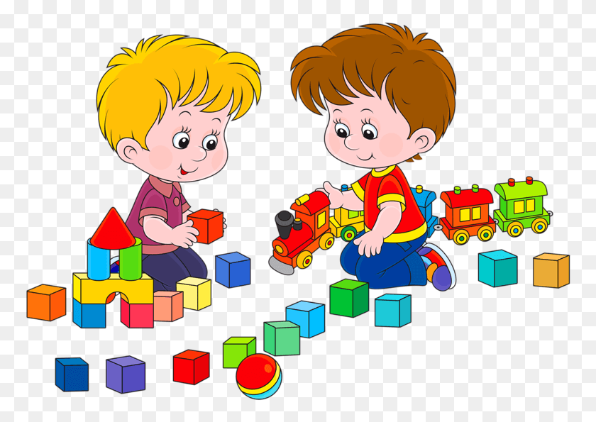 769x535 Clip Art School And Bottle Playing With Trains Cartoon, Toy, Graphics HD PNG Download
