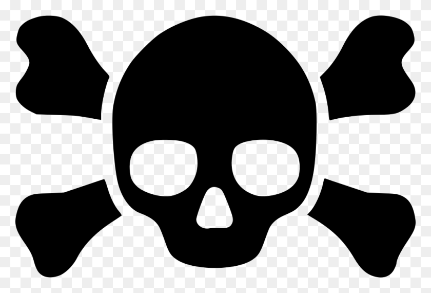 980x642 Clip Art Skull And Crossbones Skull Crossbones Icon White, Stencil, Mask, Pillow HD PNG Download