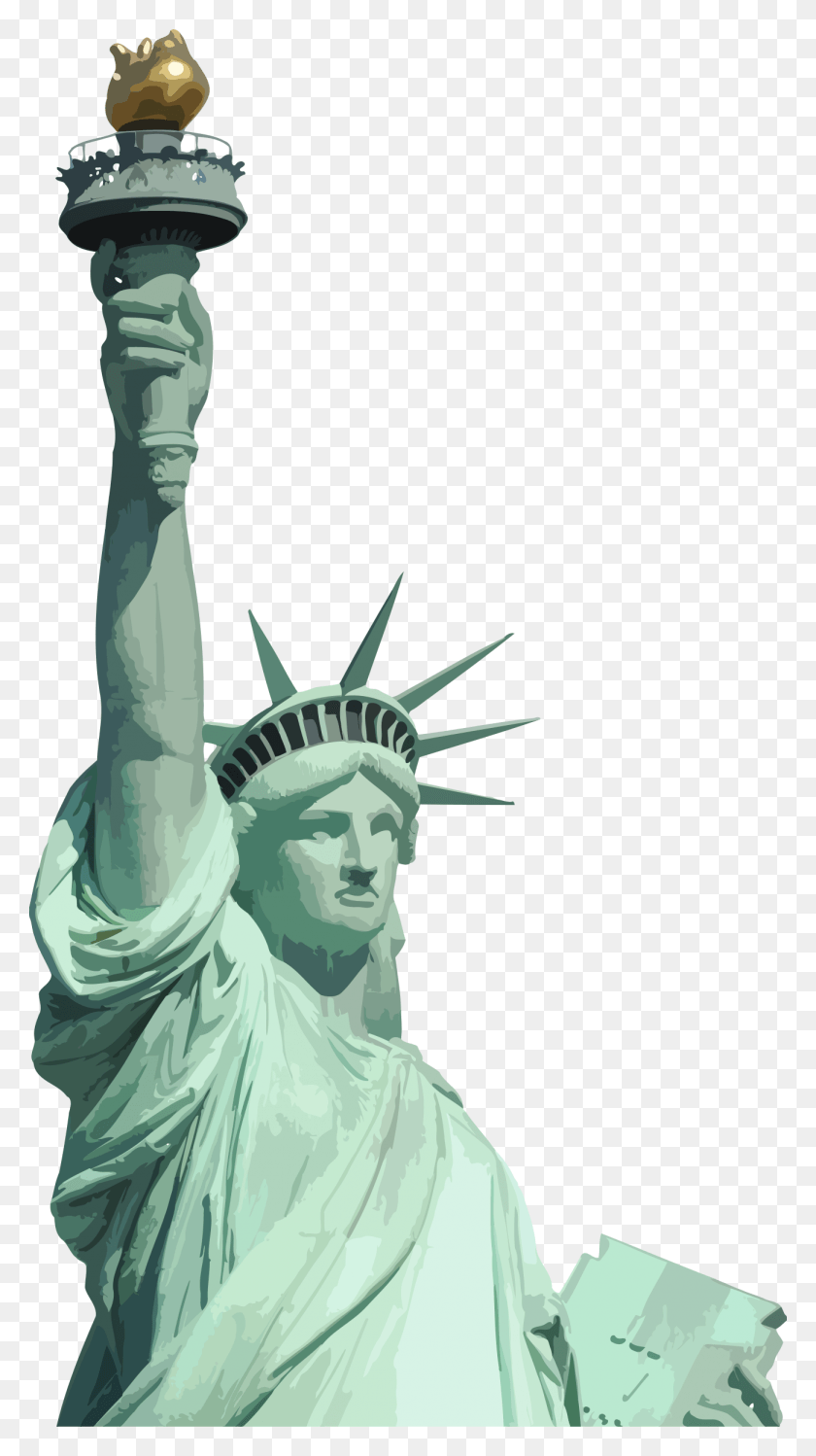1301x2400 Clip Art Statue Of Liberty, Sculpture, Person HD PNG Download