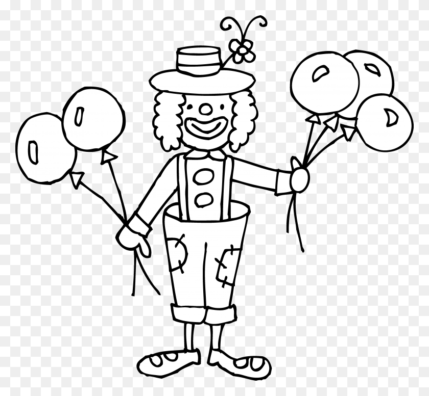 5531x5087 Clip Art Transparent Library Clown Clipart For Coloring, Performer HD PNG Download