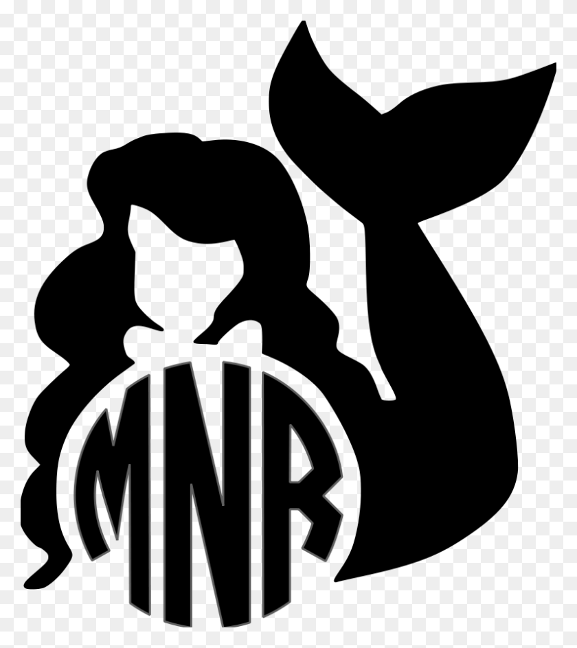 793x899 Clip Art Transparent Stock Free Designs Physic Minimalistics Mermaid Monogram Decal, Logo, Symbol, Trademark HD PNG Download