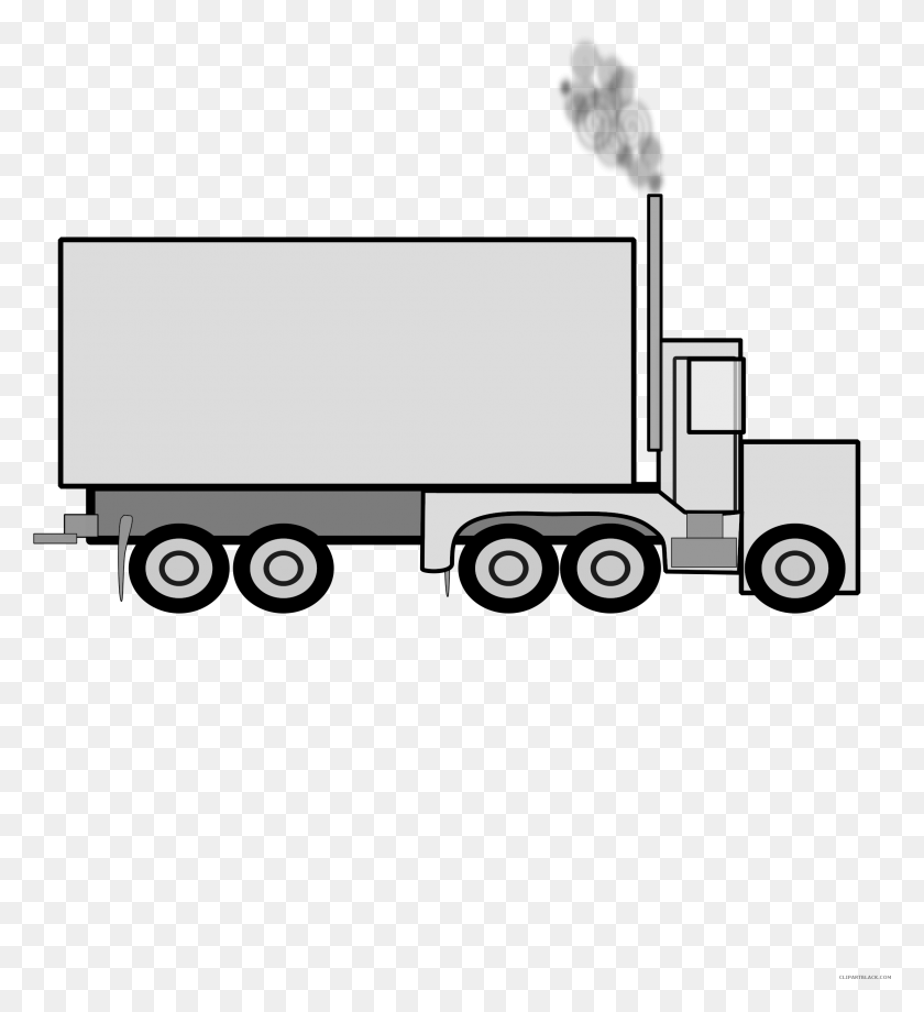 2249x2482 Clip Art Truck Graphic Black Truck, Trailer Truck, Vehicle, Transportation HD PNG Download