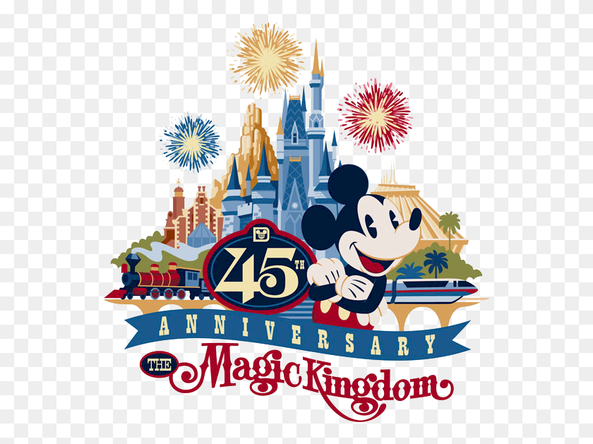 551x569 Clip Arts Related To Magic Kingdom 45th Anniversary, Architecture, Building, Castle HD PNG Download