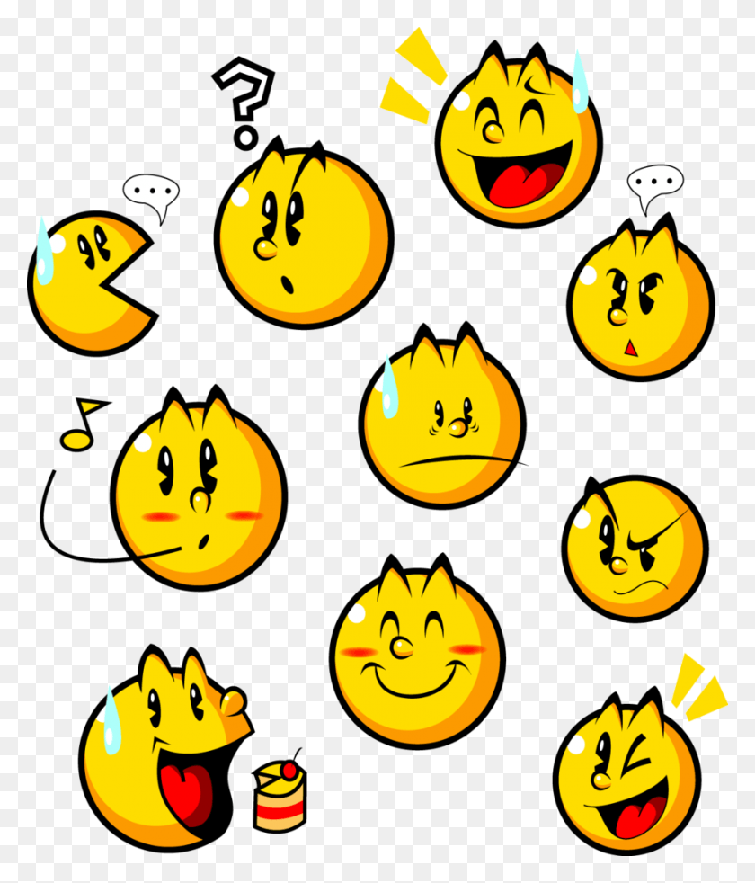 900x1064 Clip Arts Related To Pac Man Face, Halloween, Bird, Animal HD PNG Download