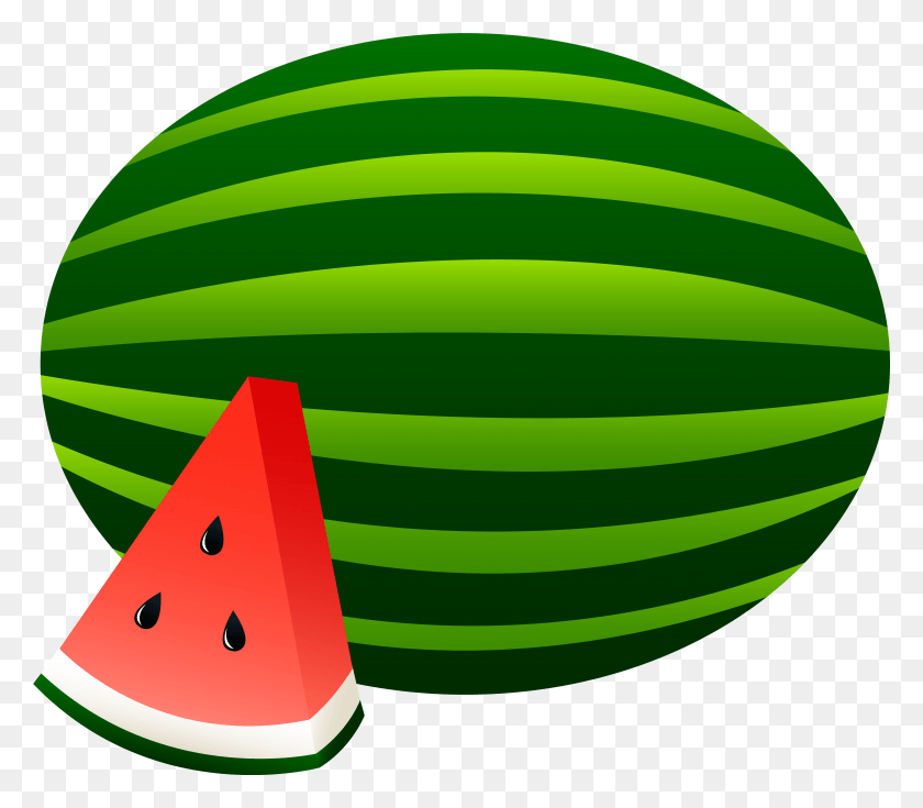 5259x4552 Clip Arts Related To Watermelon Clipart, Plant, Fruit, Food HD PNG Download
