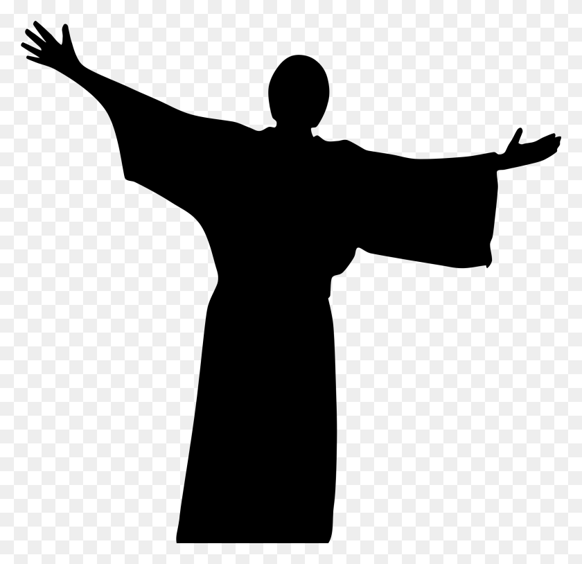 2272x2197 Clip Black And White Library Jesus Cross Clipart Jesus Christ Silhouette, Gray, World Of Warcraft HD PNG Download