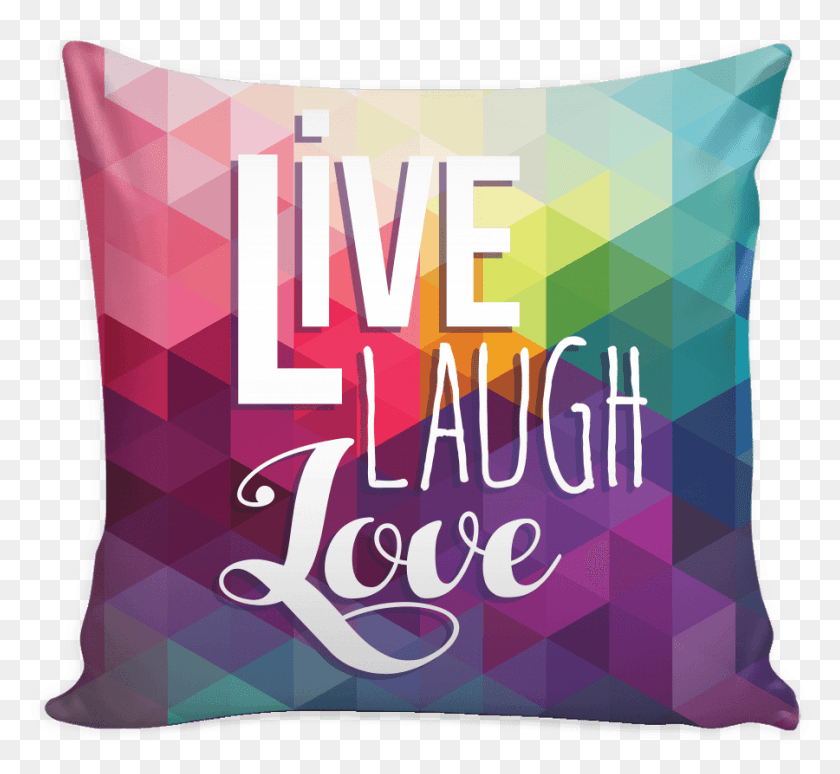 900x824 Clip Black And White Library Live Laugh Love Diamond Live Laugh Love Colourful, Pillow, Cushion, Rug HD PNG Download