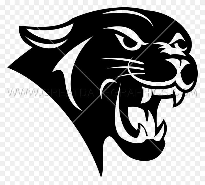 825x738 Clip Black And White Stock Black Panther Drawing Panther Head, Symbol, Dragon, Statue HD PNG Download
