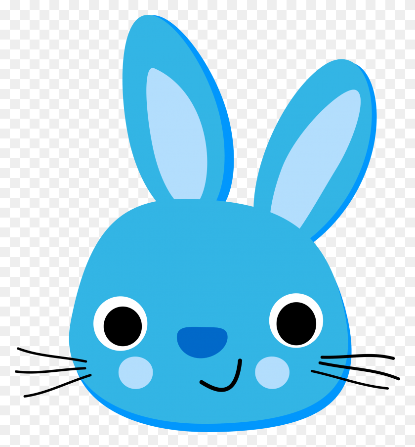 2217x2400 Clip Black And White Stock Clipart Rabbit Lapin Bleu Rabbit Blue, Rodent, Mammal, Animal HD PNG Download