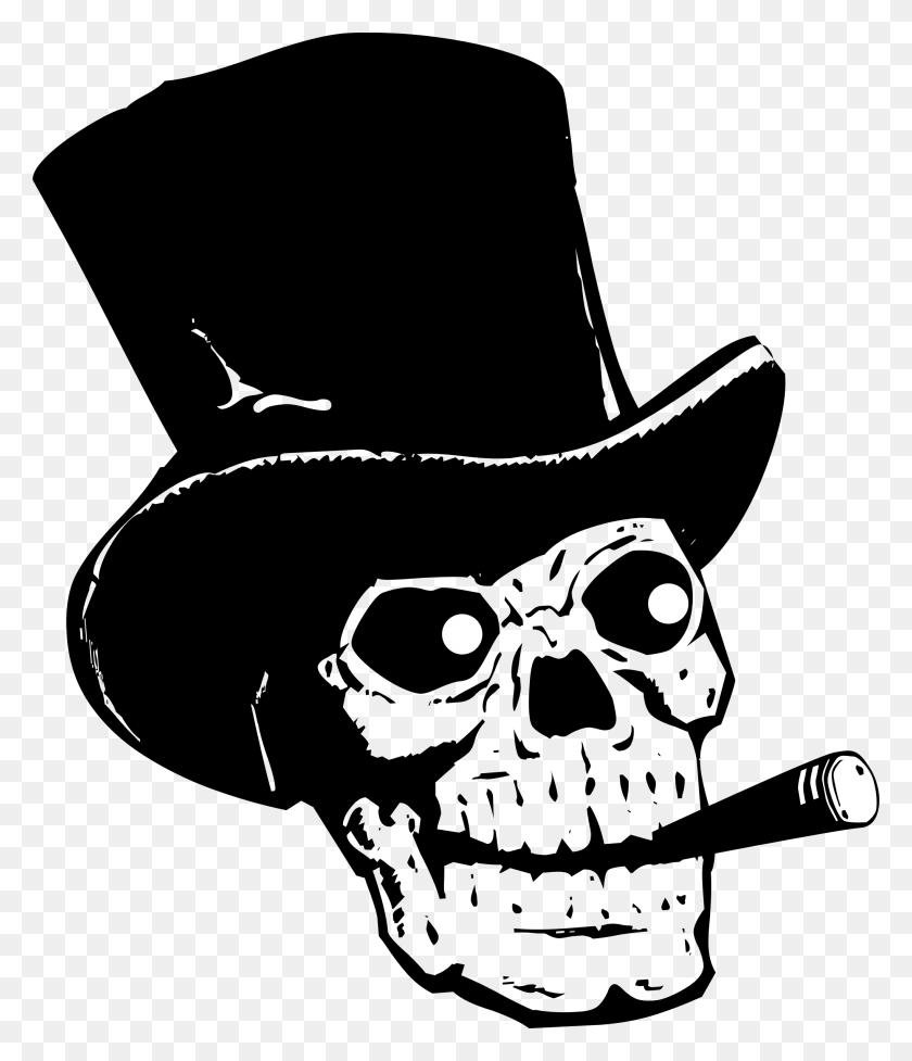 2040x2400 Clip Black And White Stock Clipart Skull Tete De Mort Avec Chapeau, Lighting, Moon, Outer Space HD PNG Download