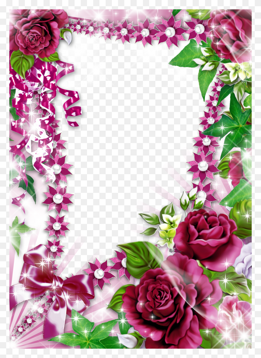 2456x3437 Clip Frame Collage Collage Flower Border HD PNG Download