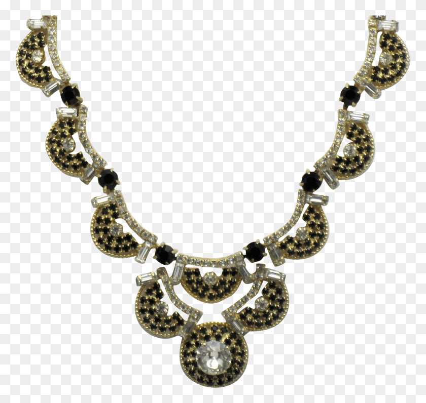 1532x1447 Clip Free Library Classy Hobe Black Rhinestone, Necklace, Jewelry, Accessories HD PNG Download