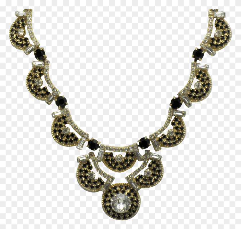 1532x1447 Descargar Png Clip Libre Biblioteca Classy Hobe Diamante De Imitación Negro, Collar, Joyería, Accesorios Hd Png