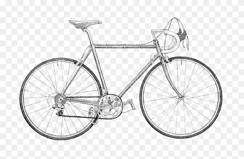 768x489 Clip Free Library Drawing Bicycle Sketch Fuji Track 2017 Singlespeed Bike, Vehicle, Transportation, Wheel HD PNG Download