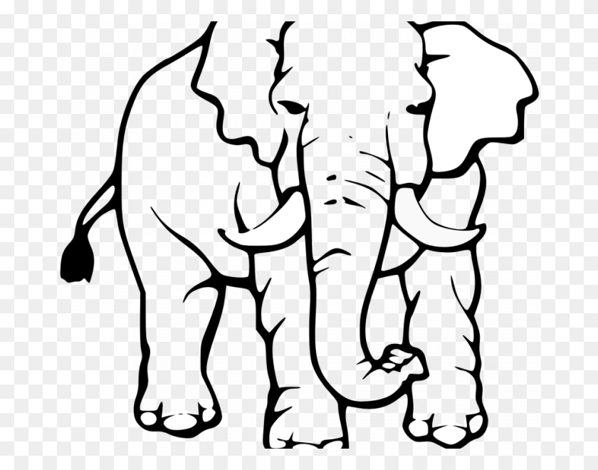678x600 Clip Freeuse Black And White Drawing At Getdrawings Elephant Black And White Drawing, Stencil, Moon HD PNG Download