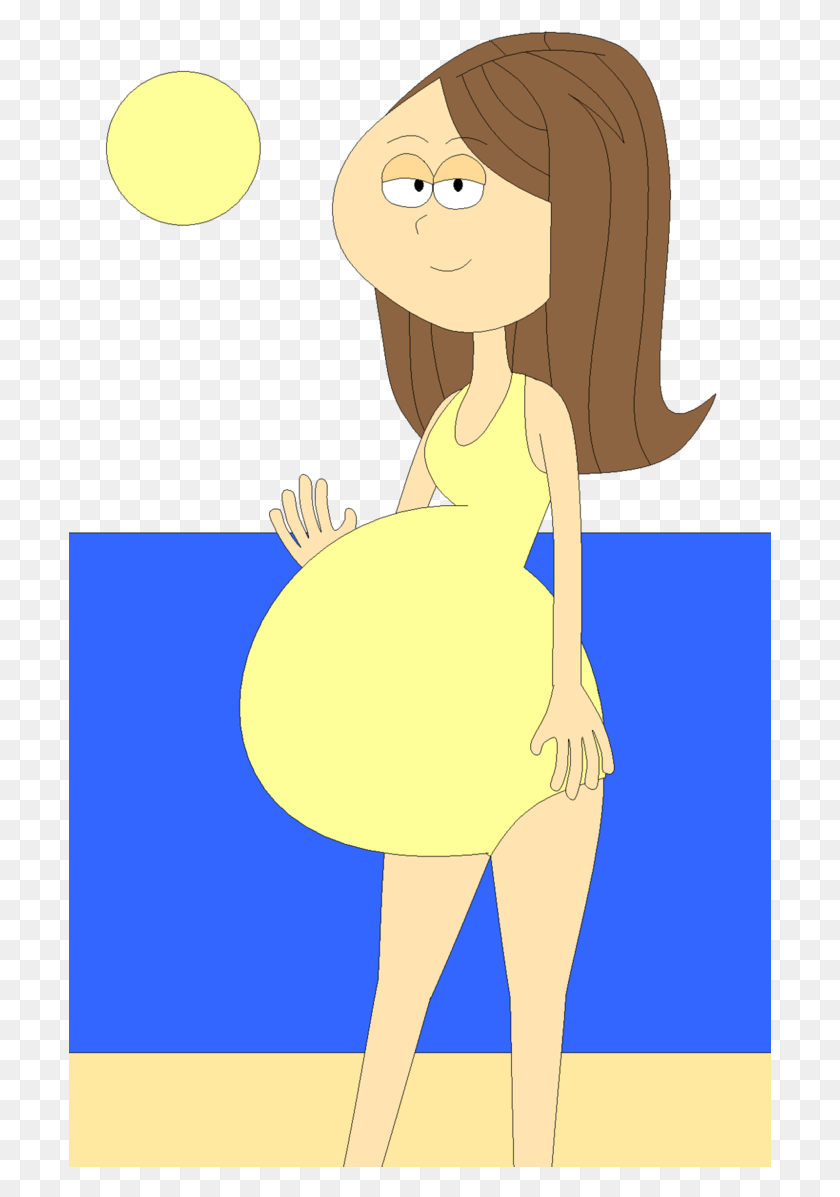 702x1137 Clip Freeuse Library Collection Free Bellied Lady Pregnant In A Yellow Swimsuit, Outdoors, Animal, Clothing HD PNG Download
