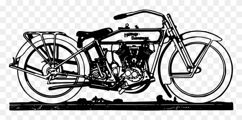 961x439 Клип Freeuse Stock Мотоцикл Мотошлемы Винтаж Harley Davidson Мотоцикл Клипарт, Серый, World Of Warcraft Hd Png Скачать