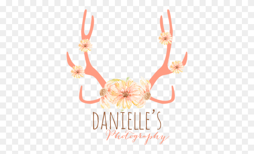 403x451 Clip Library Library Antler And Logo In Photoshop Tutorial Antlers And Flowers Transparent, Necklace, Jewelry, Accessories HD PNG Download
