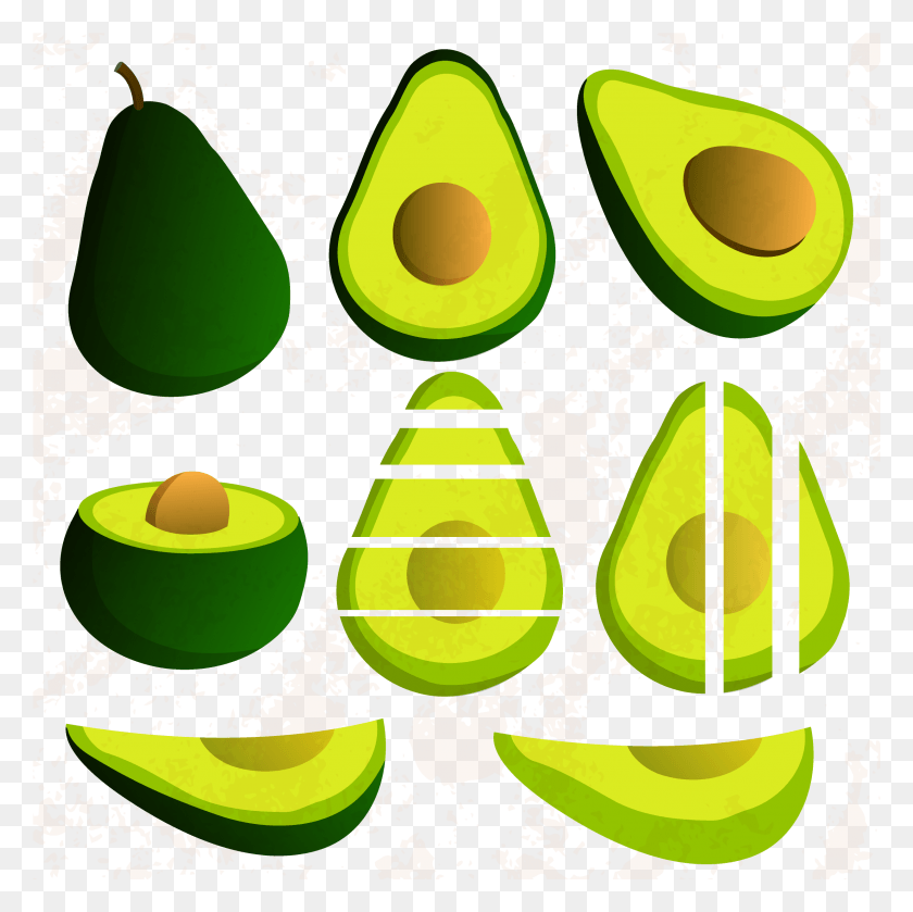 2476x2473 Clip Library Library Graphic Design Pear Icon Characteristic Avocado Graphic, Plant, Fruit, Food HD PNG Download