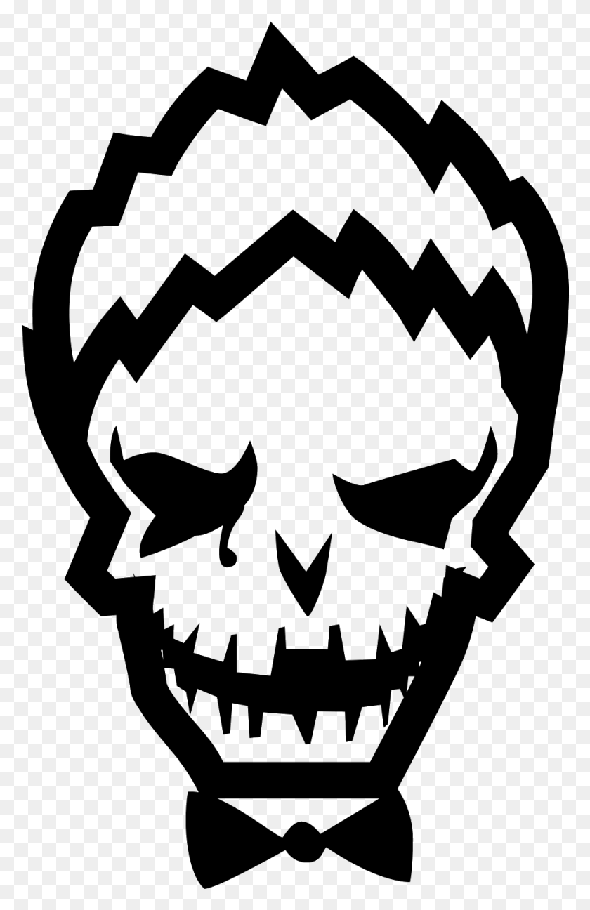 951x1507 Clip Royalty Free Library Joker Svg Stencil Of Joker Suicide Squad, Gray, World Of Warcraft HD PNG Download