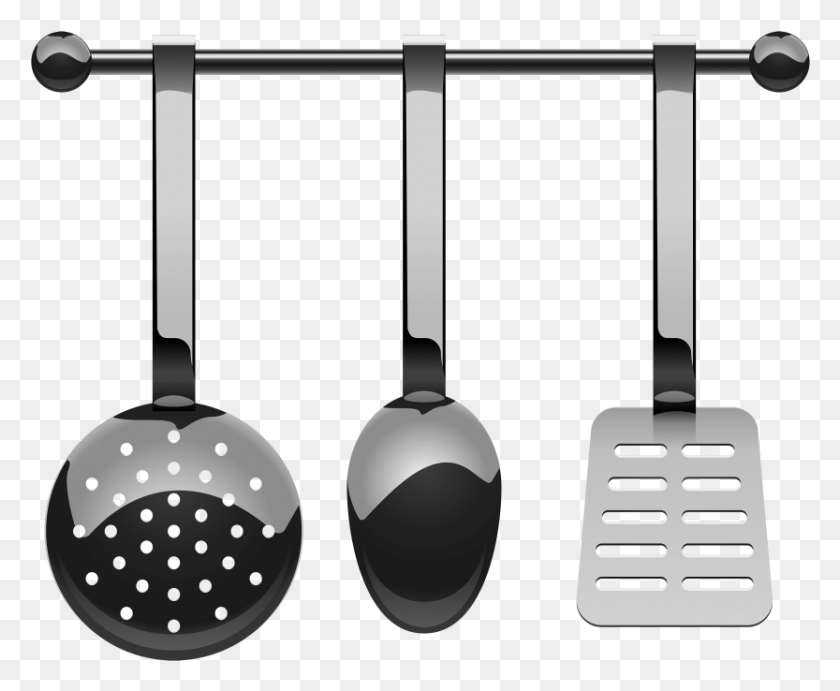 833x674 Clip Royalty Free Stock Kitchen Tool Clipart Kitchen Set Clipart, Cutlery, Spoon, Electronics HD PNG Download