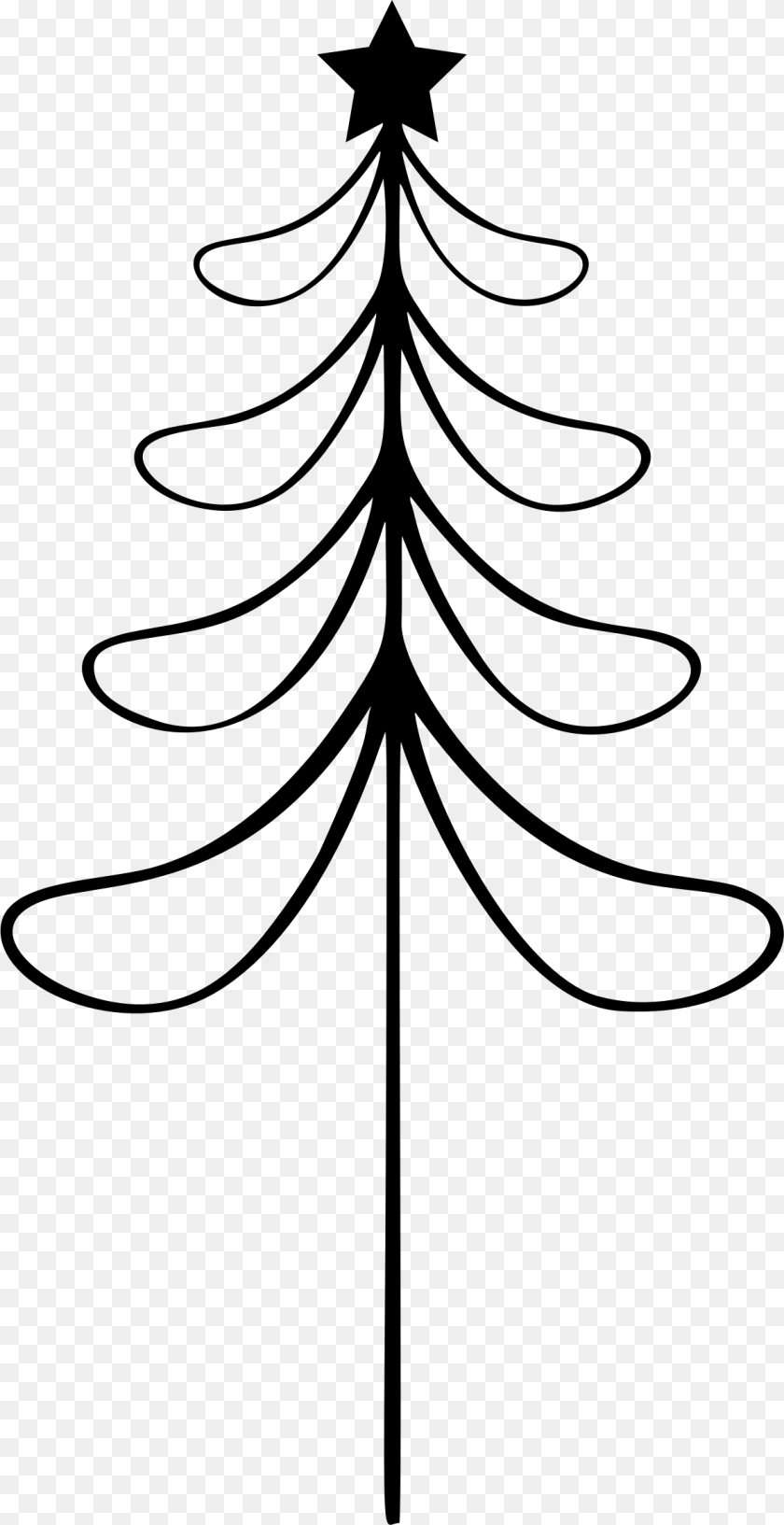 1186x2305 Clip Library Christmas Tree Line Art Icons Christmas Day, Gray Clipart PNG