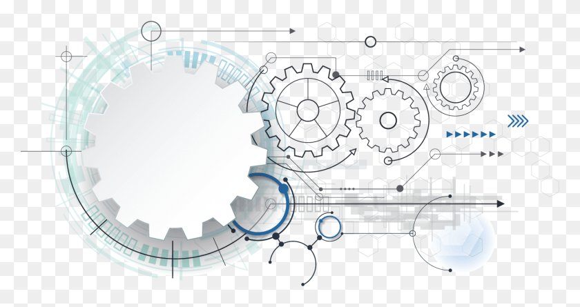 1425x704 Clip Transparent Library Technology Illustration Background Circle, Machine, Gear, Spoke HD PNG Download