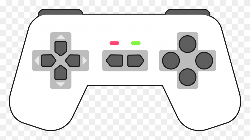 2400x1269 Clip Transparent Stock Gamepad White Black And White Video Game Controller Clipart, Electronics, Architecture, Building HD PNG Download