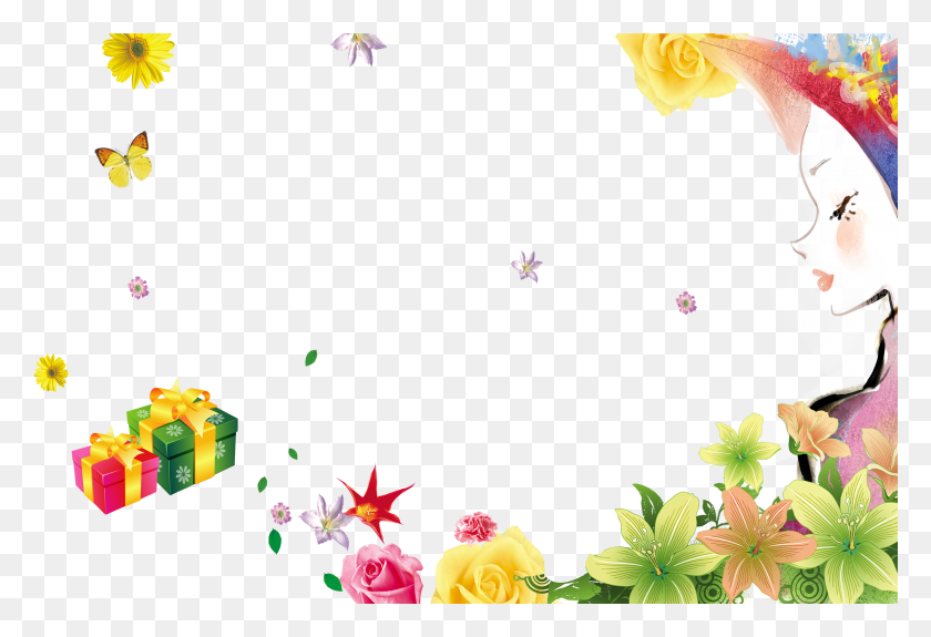3648x2409 Clip Transparent Stock Poster International Womens Flower Vector HD PNG Download