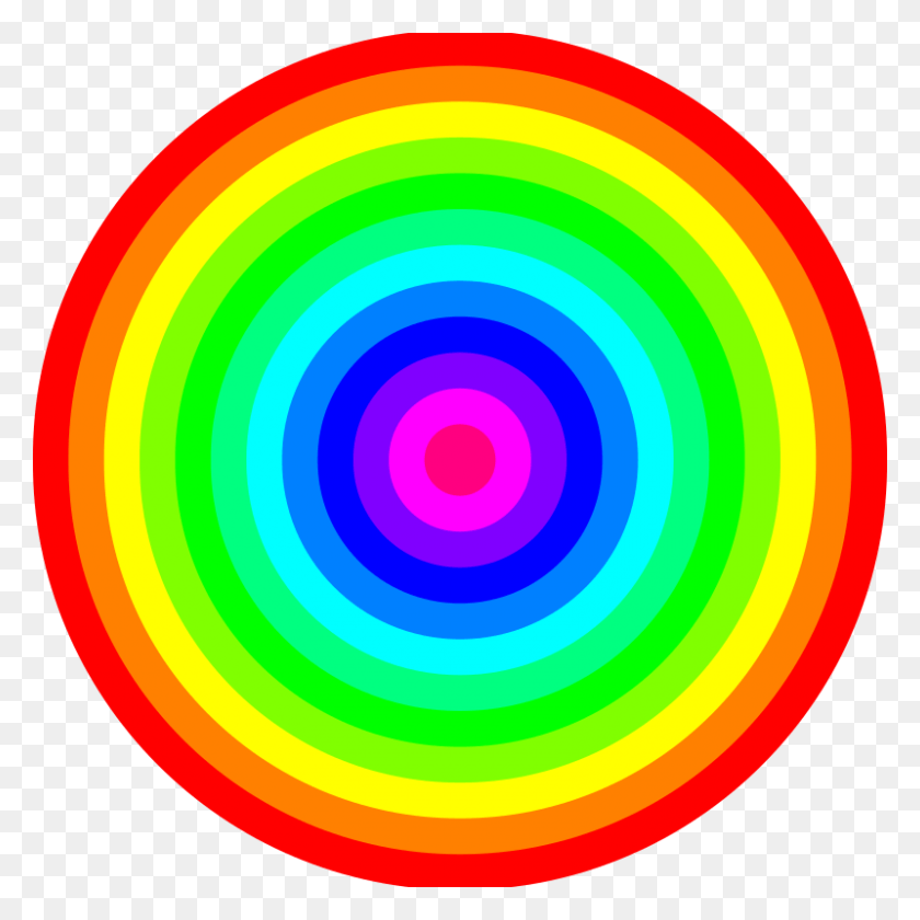 800x800 Clipart 12 Color Rainbow Circles, Graphics, Rug HD PNG Download