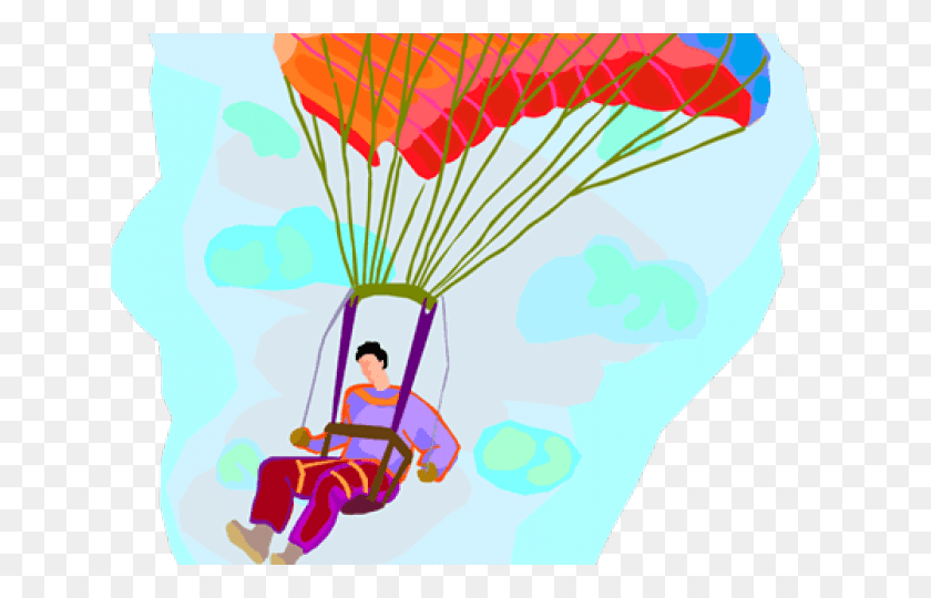 640x480 Clipart, Parachute, Adventure, Leisure Activities HD PNG Download