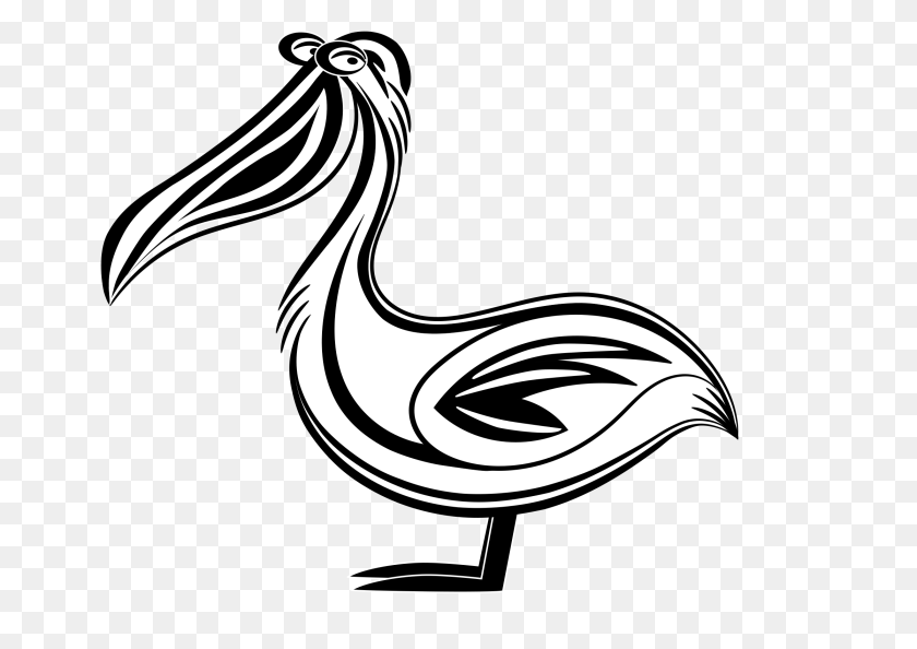 Clipart, Animal, Bird, Waterfowl, Pelican PNG