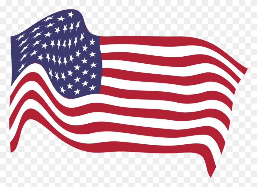 1055x750 Clipart American Flag Breezy Transparent American Flag, Flag, Symbol HD PNG Download