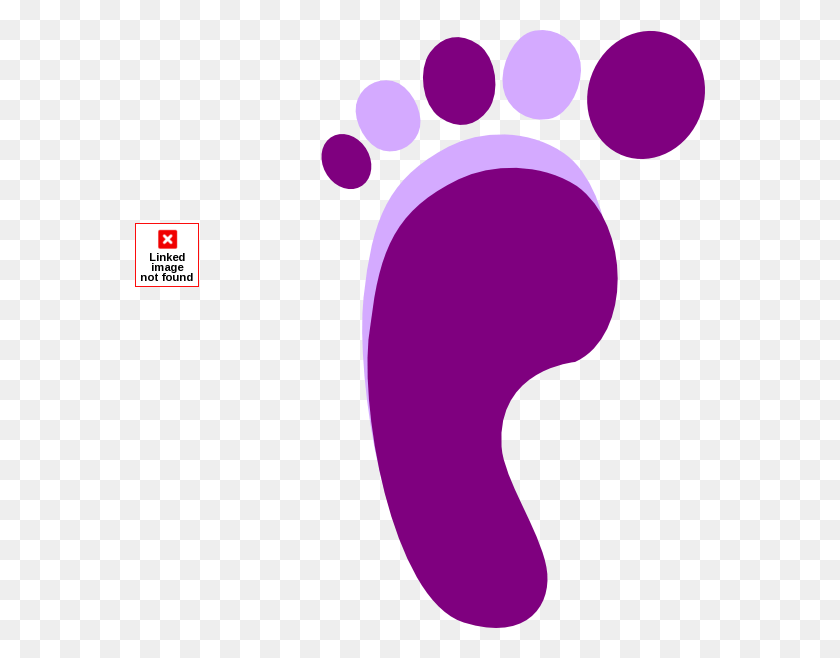570x598 Clipart Baby Footprints Foot Print Color, Footprint, Purple HD PNG Download