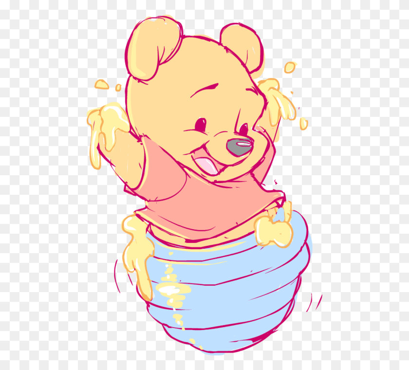 484x700 Clipart Baby Winnie The Pooh Baby Winnie The Pooh Drawing, Birthday Cake, Cake, Dessert HD PNG Download