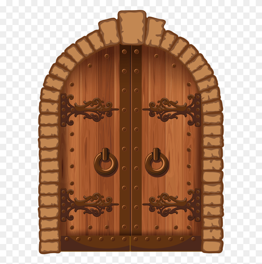 599x784 Clipart Barn Open Door Wooden Door Clipart, Gate, Wood, Architecture HD PNG Download