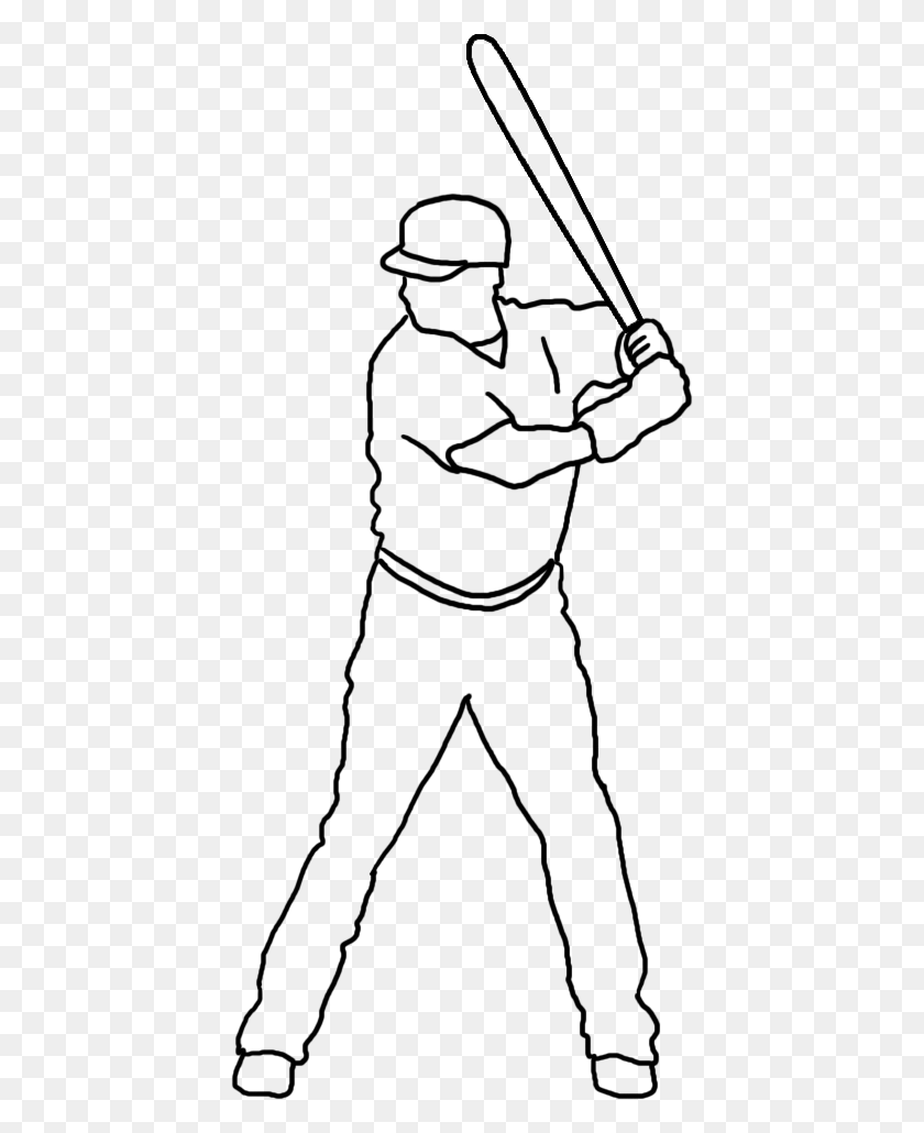 421x970 Clipart Batter Silhouette Line Art, Gray, World Of Warcraft HD PNG Download