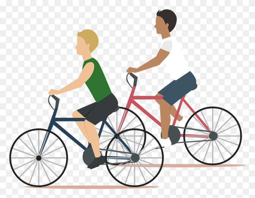 1078x818 Clipart Bicycle Just Married Hybrid Bicycle, Person, Human, Vehicle HD PNG Download