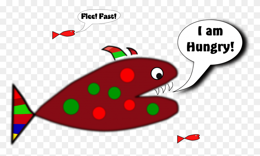 2388x1364 Clipart Big Image Funny Fish Clipart, Mariscos, Alimentos, Animal Hd Png