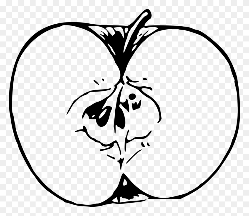 874x750 Clipart Black And White Apple Huge Freebie Cut Apple Clipart Black And White, Gray, World Of Warcraft HD PNG Download