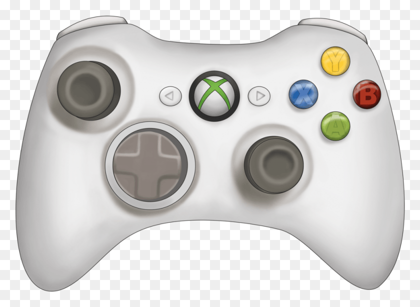 969x689 Clipart Black And White Controller Template Xbox One Controller Clip Art, Electronics, Joystick HD PNG Download