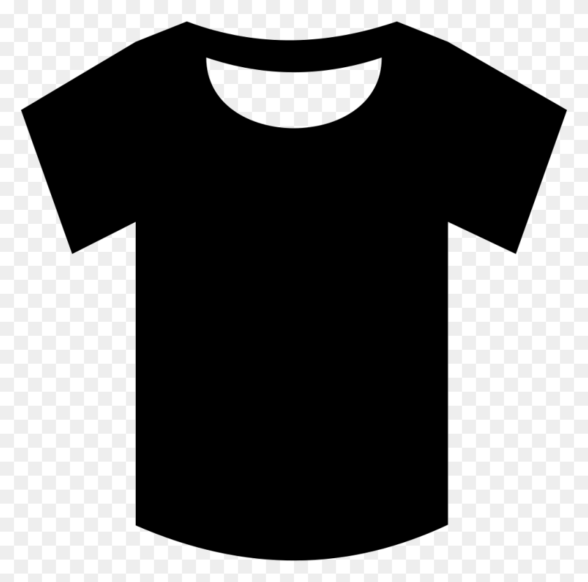 980x970 Clipart Black And White Downstairs Laundry Svg Black T Shirt Cartoon, Clothing, Apparel, T-shirt HD PNG Download