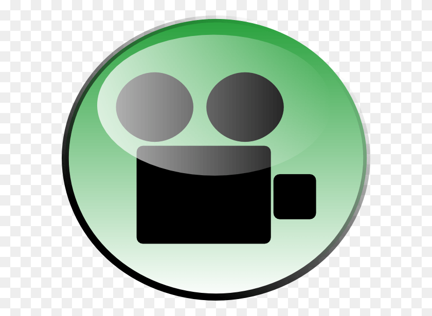 600x555 Clipart Black And White Green Video Icon Video Green, Disk, Label, Text HD PNG Download