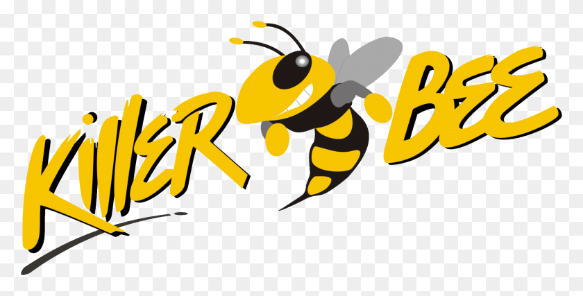 1908x899 Clipart Black And White Killer Bee Clipart Killer Bee Clip Art, Wasp, Insect, Invertebrate HD PNG Download