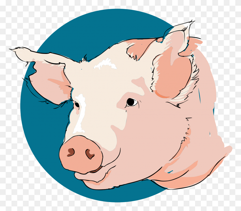 1937x1681 Clipart Black And White Library File Pig Closeup Svg Clipart Pig Head, Mammal, Animal, Hog HD PNG Download
