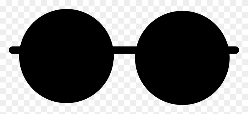 980x412 Clipart Black And White Round Glasses Svg Printable Mouse Ears, Goggles, Accessories, Accessory HD PNG Download