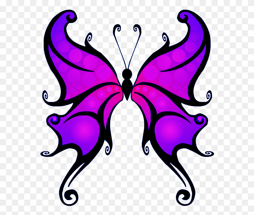 576x651 Clipart Black And White Stock Butterfly Clipart Colores Purpuras En Mariposas, Pattern, Ornament, Fractal HD PNG Download
